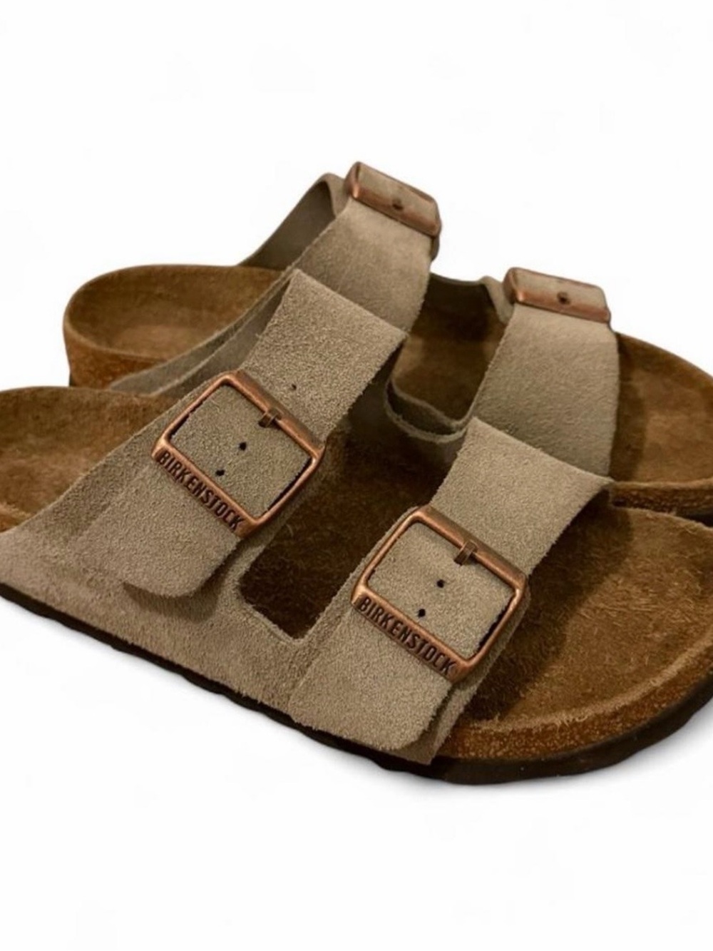 Birkenstock suede Arizona taupe soft sandals